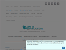Tablet Screenshot of letsgofishinghunting.com